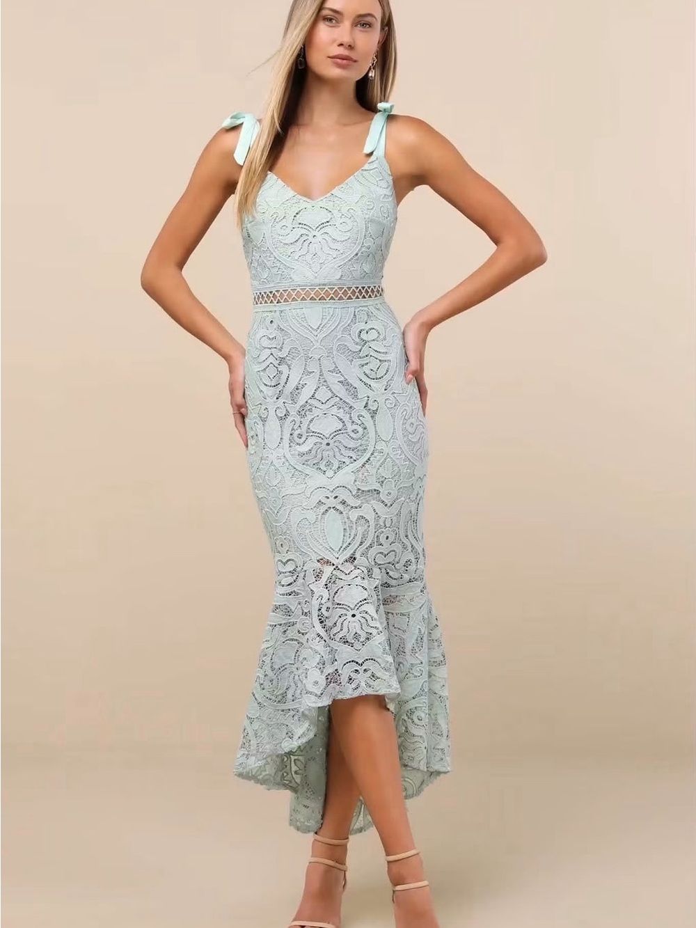 Lulus Lace Midi Dress – Size Small – NWT